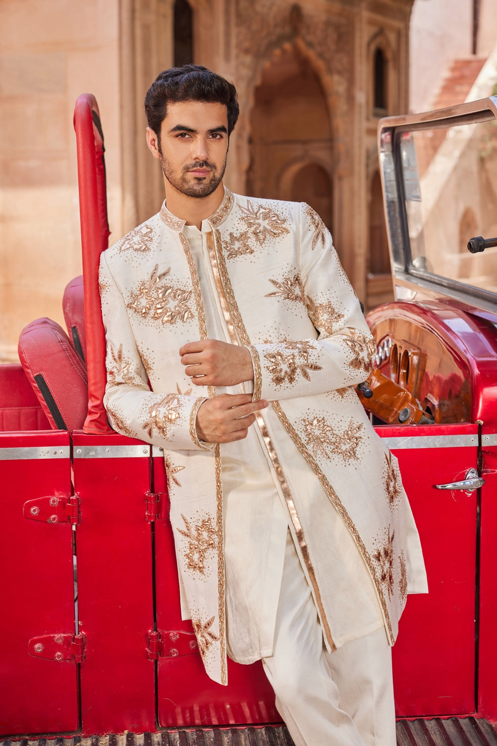 Shaheen Open Sherwani Set