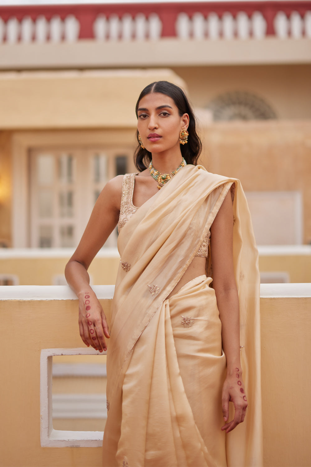 Buttercup Saree Paired With Blouse