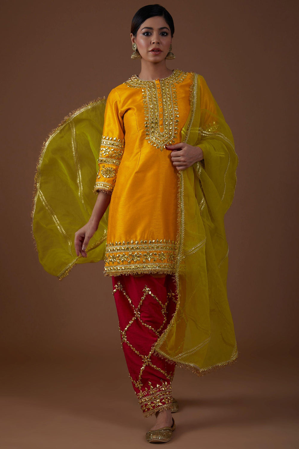 Amber Glow Kurta-Salwar & Dupatta