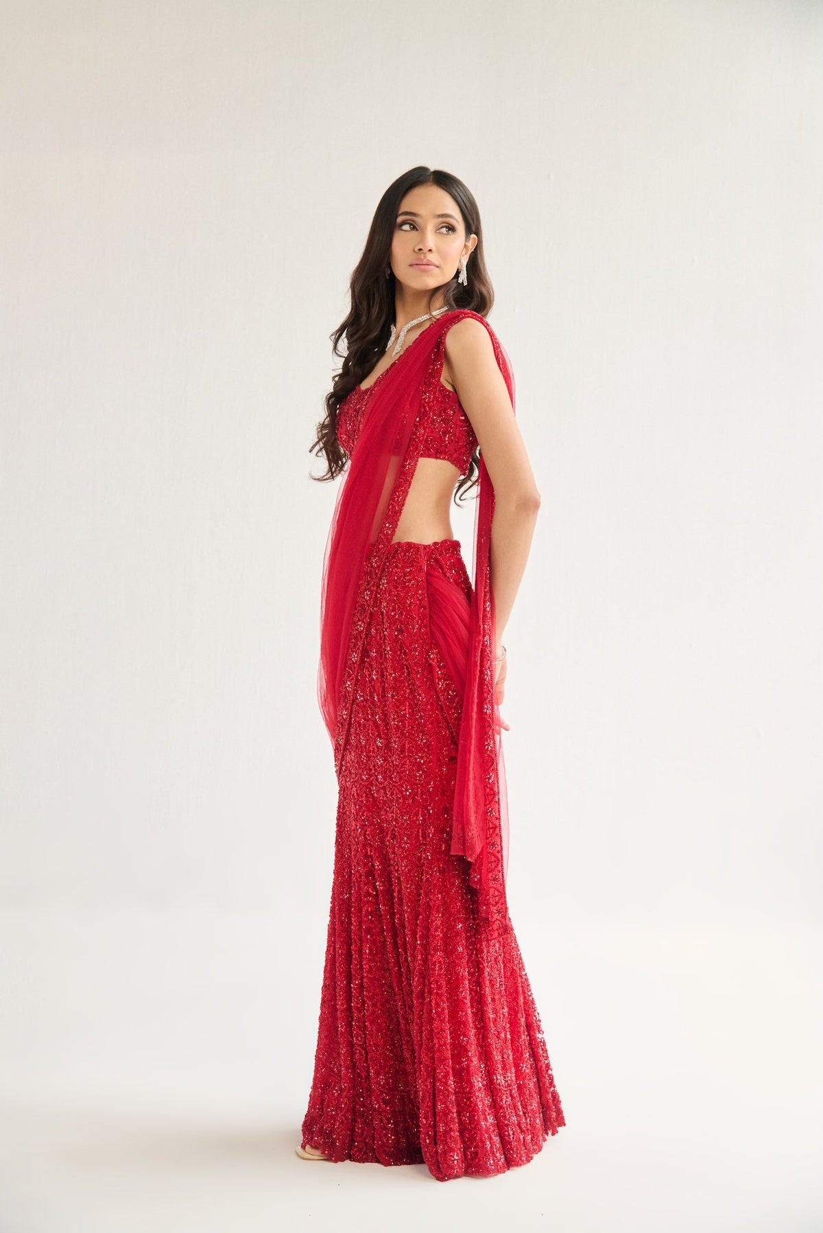 ROSA RED SAREE