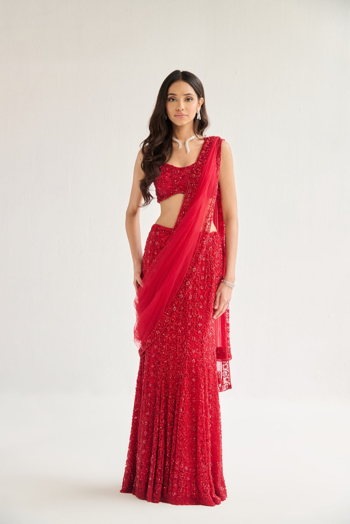 ROSA RED SAREE