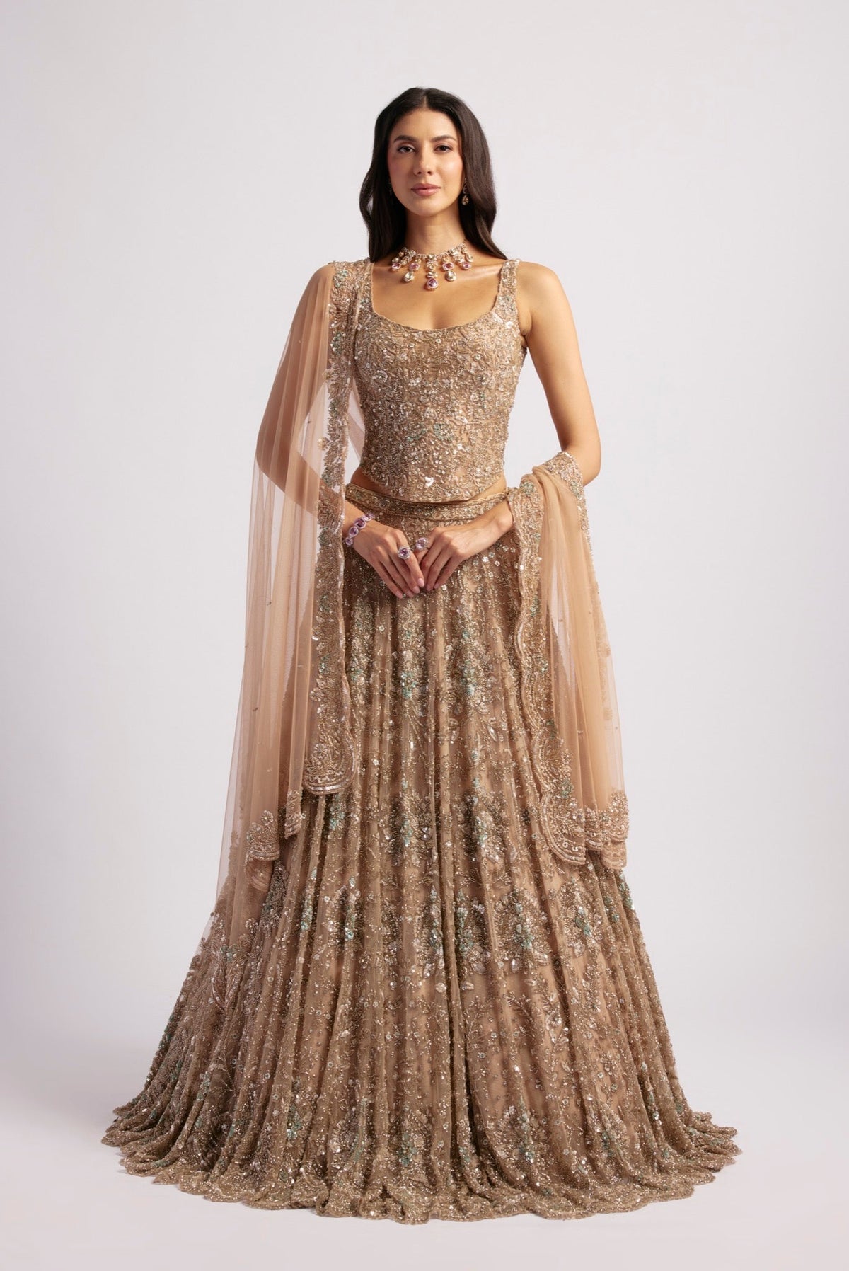 ZAREEN CORSET IVORY LEHENGA