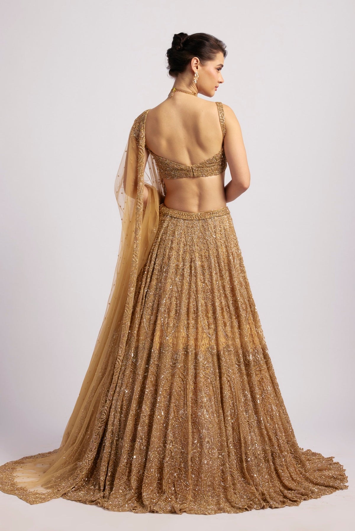SONA GOLD LEHENGA SET