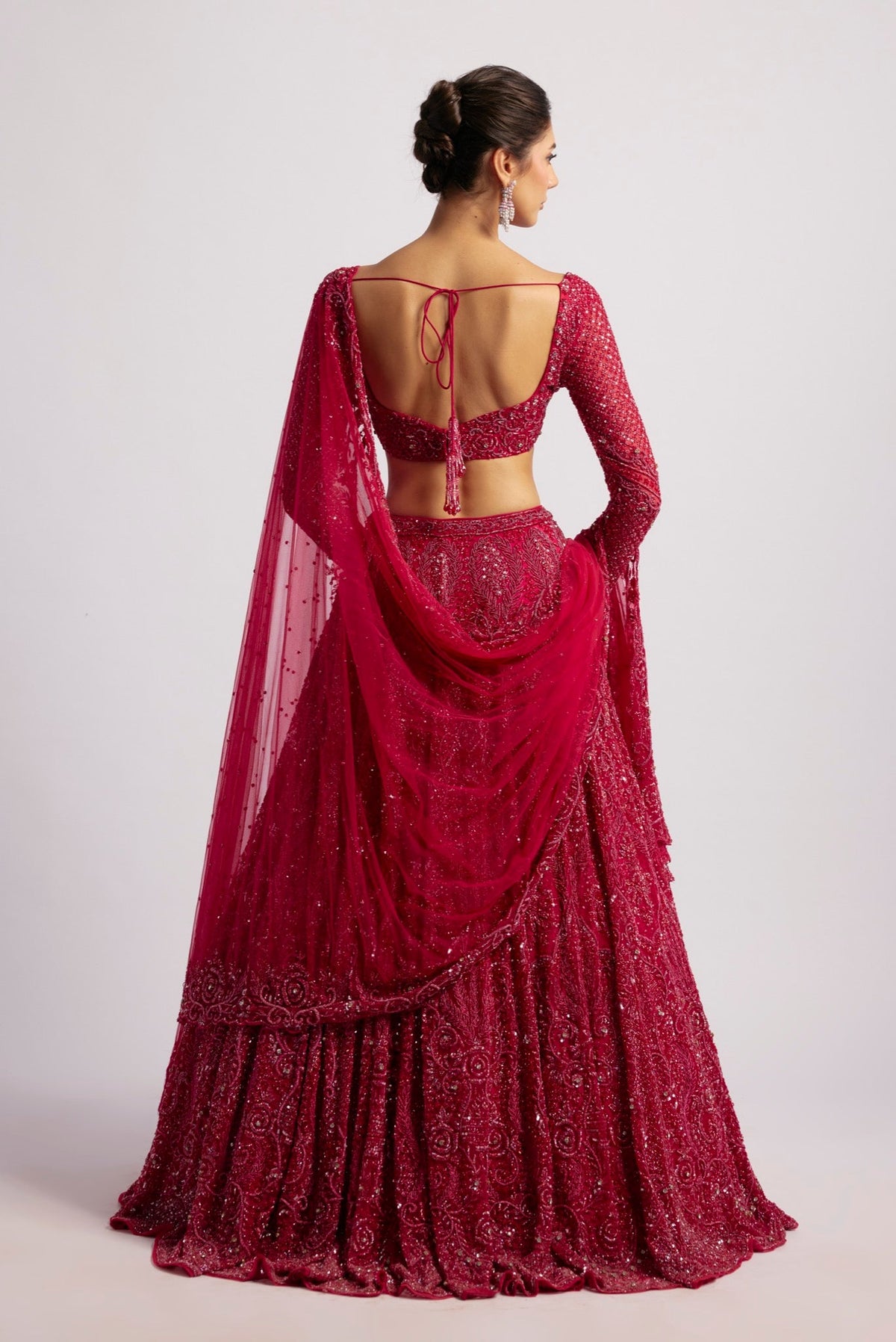 RUHANI RED LEHENGA SET