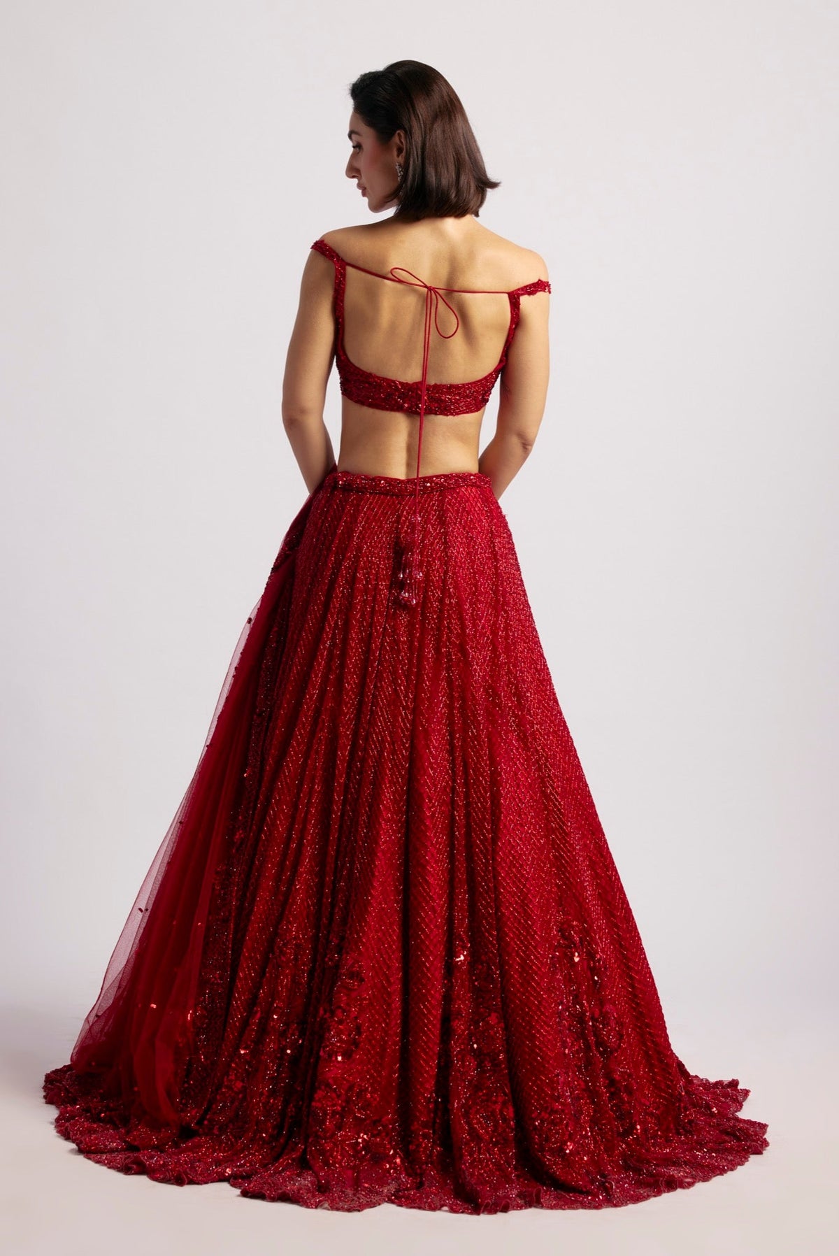 ROSE RED LEHENGA