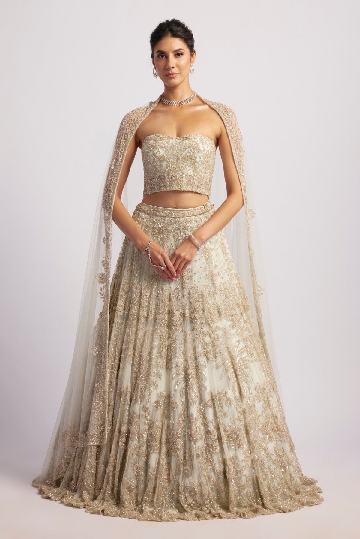 MINT GREEN CORSET LEHENGA