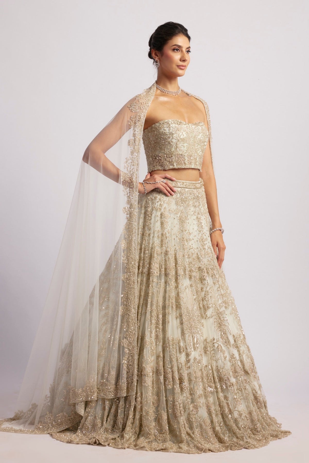 MINT GREEN CORSET LEHENGA