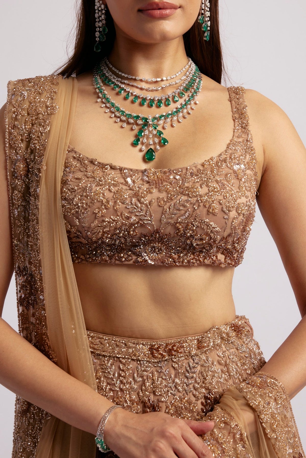 RAZIA BROWN LEHENGA