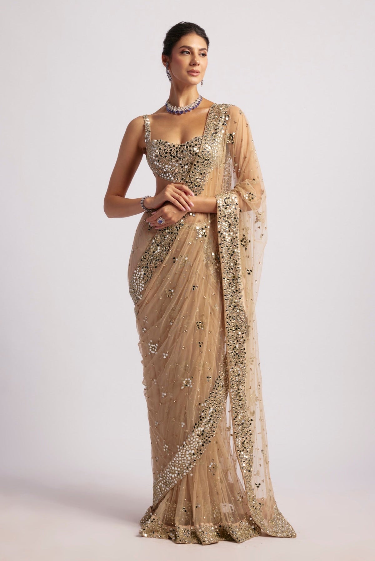 NUDE MIRROR SAREE