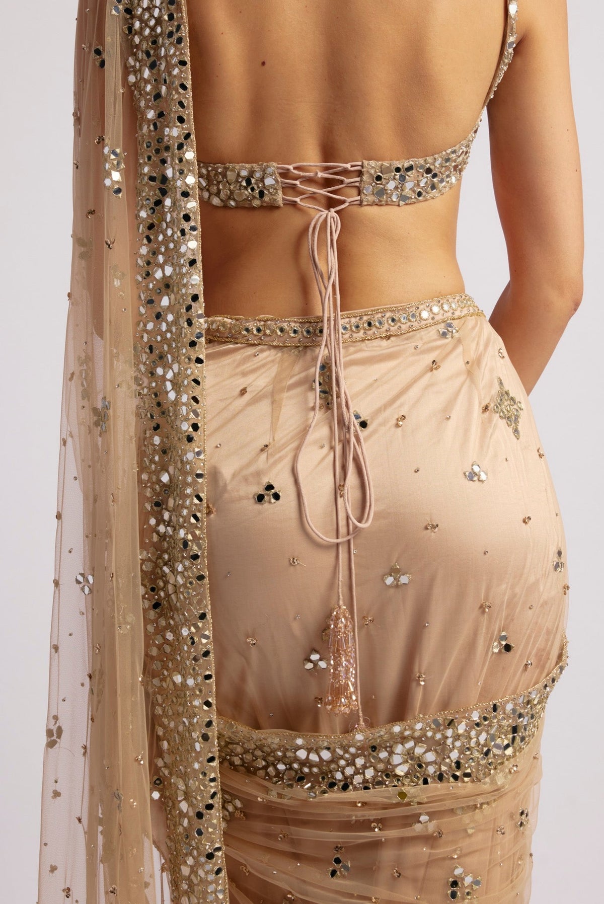 NUDE MIRROR SAREE