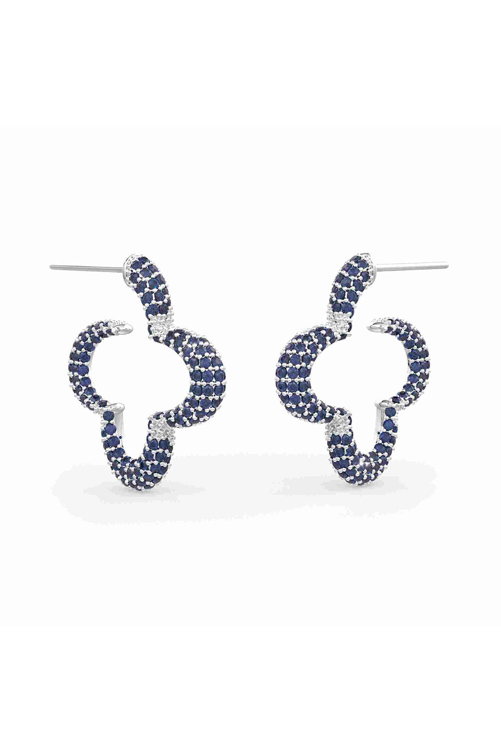 Statement 
Hoops With Sapphire Prong Set 
Crystals