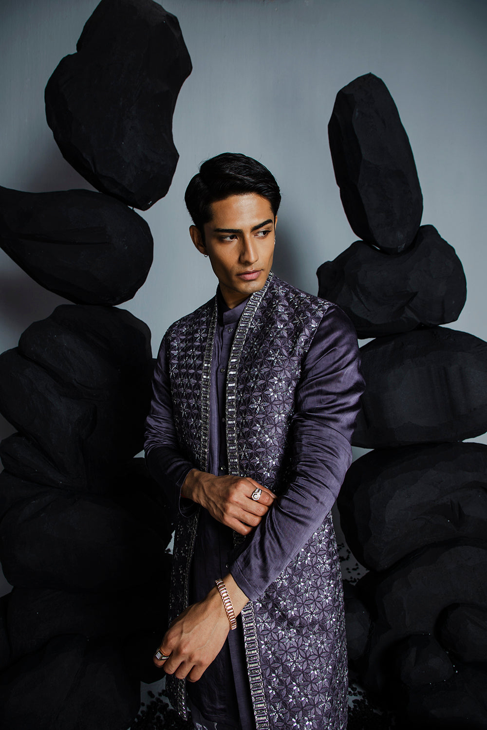 Majestic Floral Shrug Set