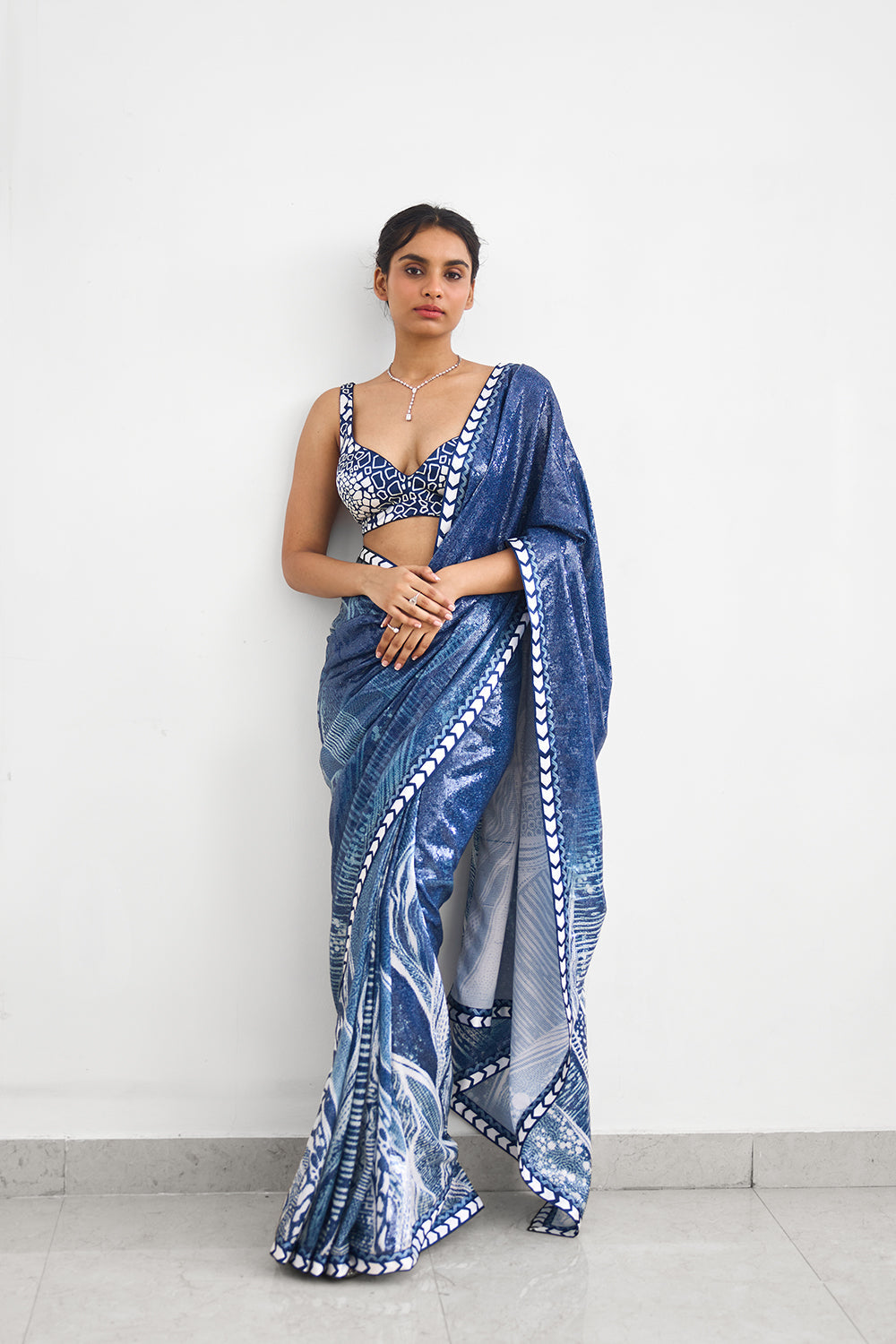 Swirl Sequence Saree