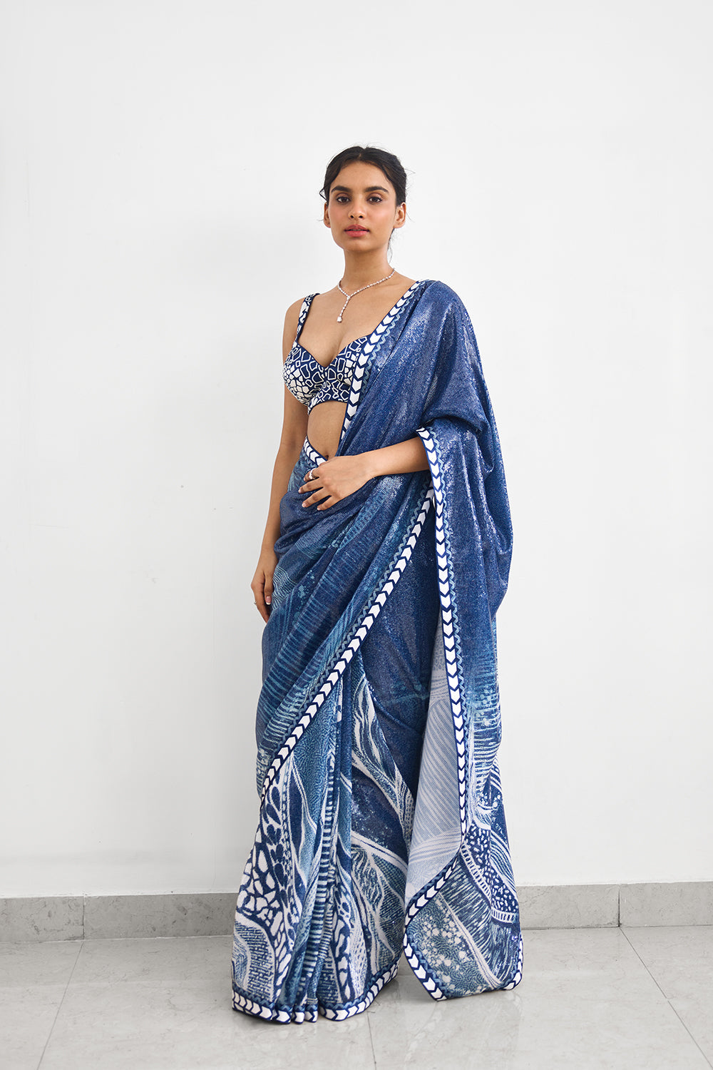 Swirl Sequence Saree