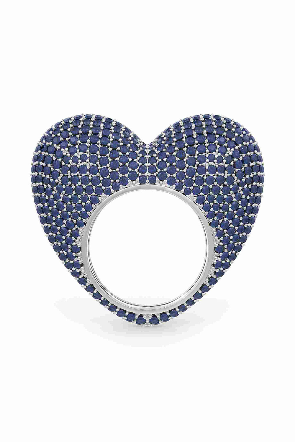 Love Ring In 
Sapphire Prong Set Crystals.