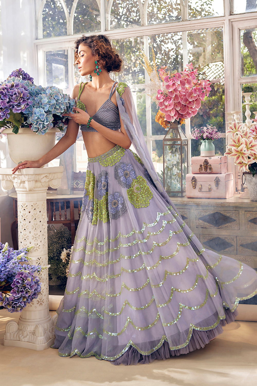 Celmisia grey lehenga