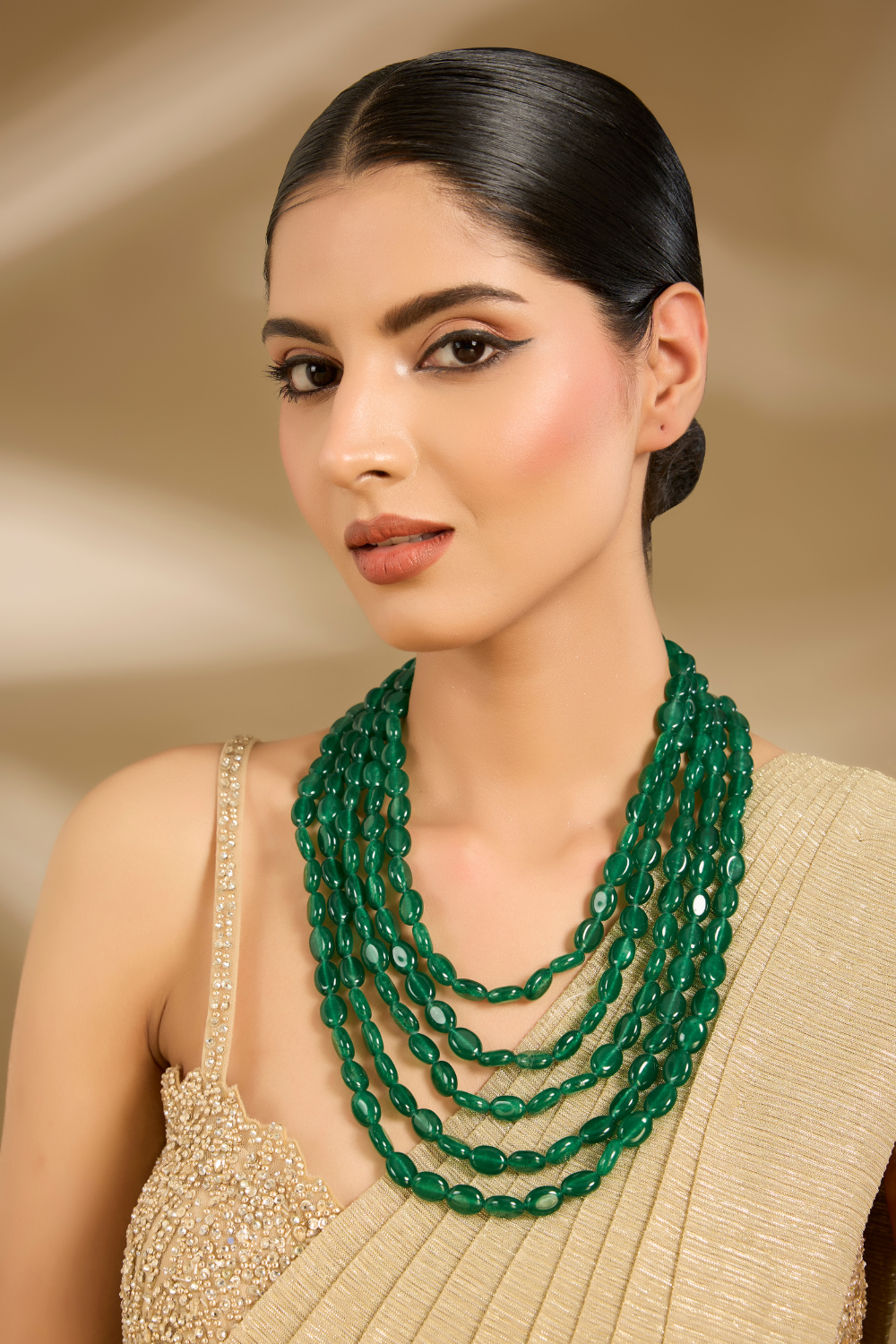 Emerald Layered Statement Necklace