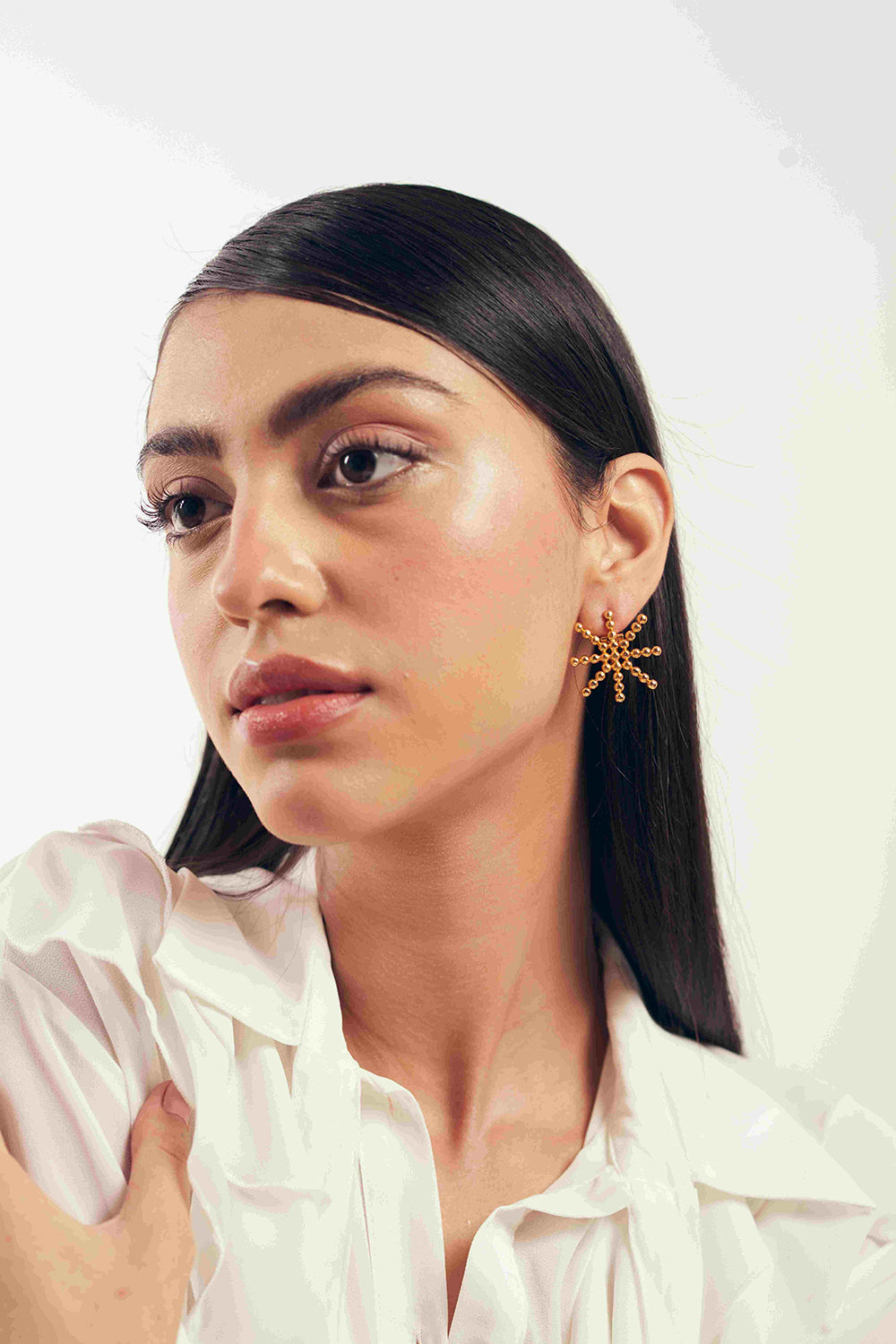 22Kt Gold Plated Handcrafted 
Stud Earring