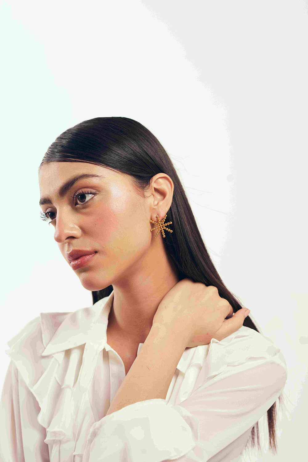 22Kt Gold Plated Handcrafted 
Stud Earring