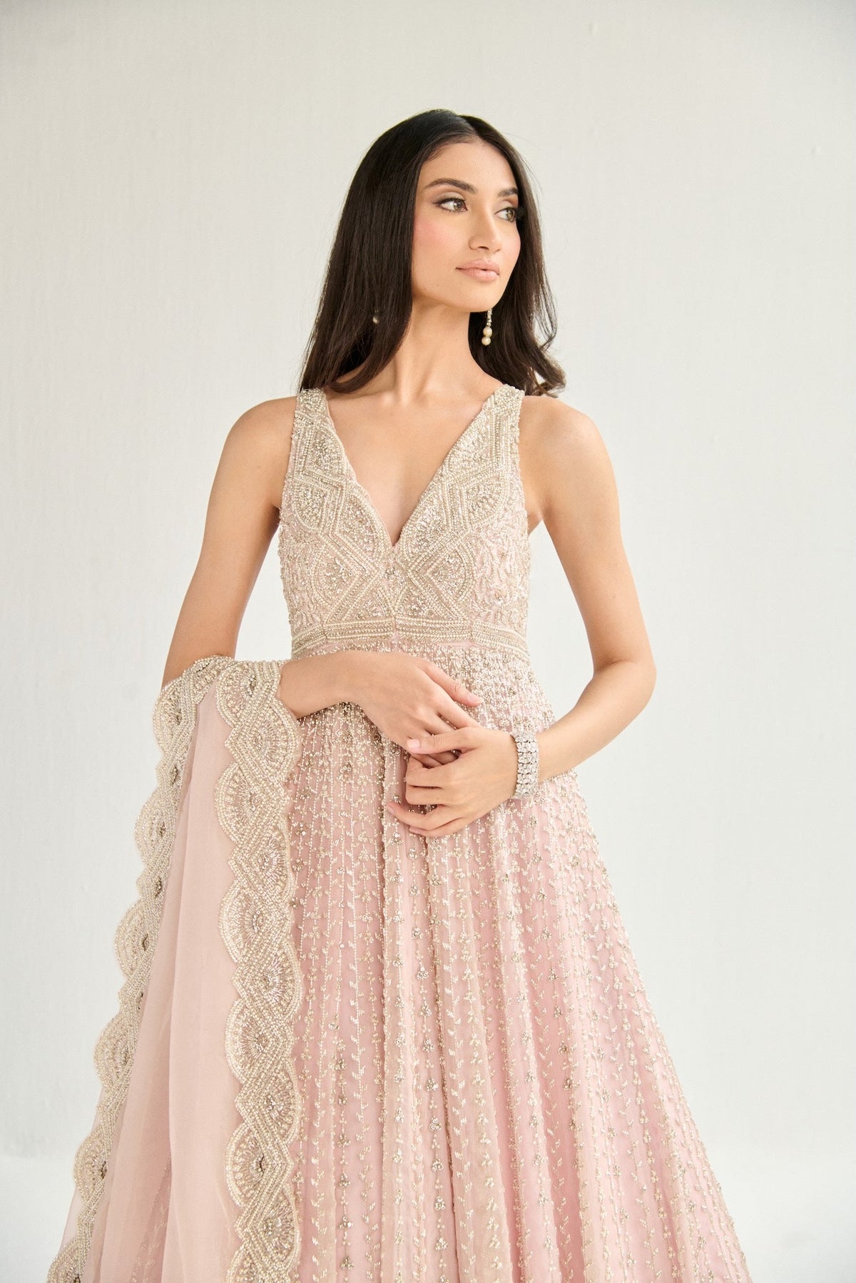 BLUSH PINK ANARKALI SUIT