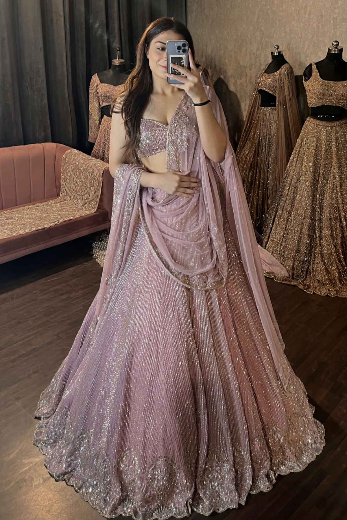 pink lehenga surabhi chopra