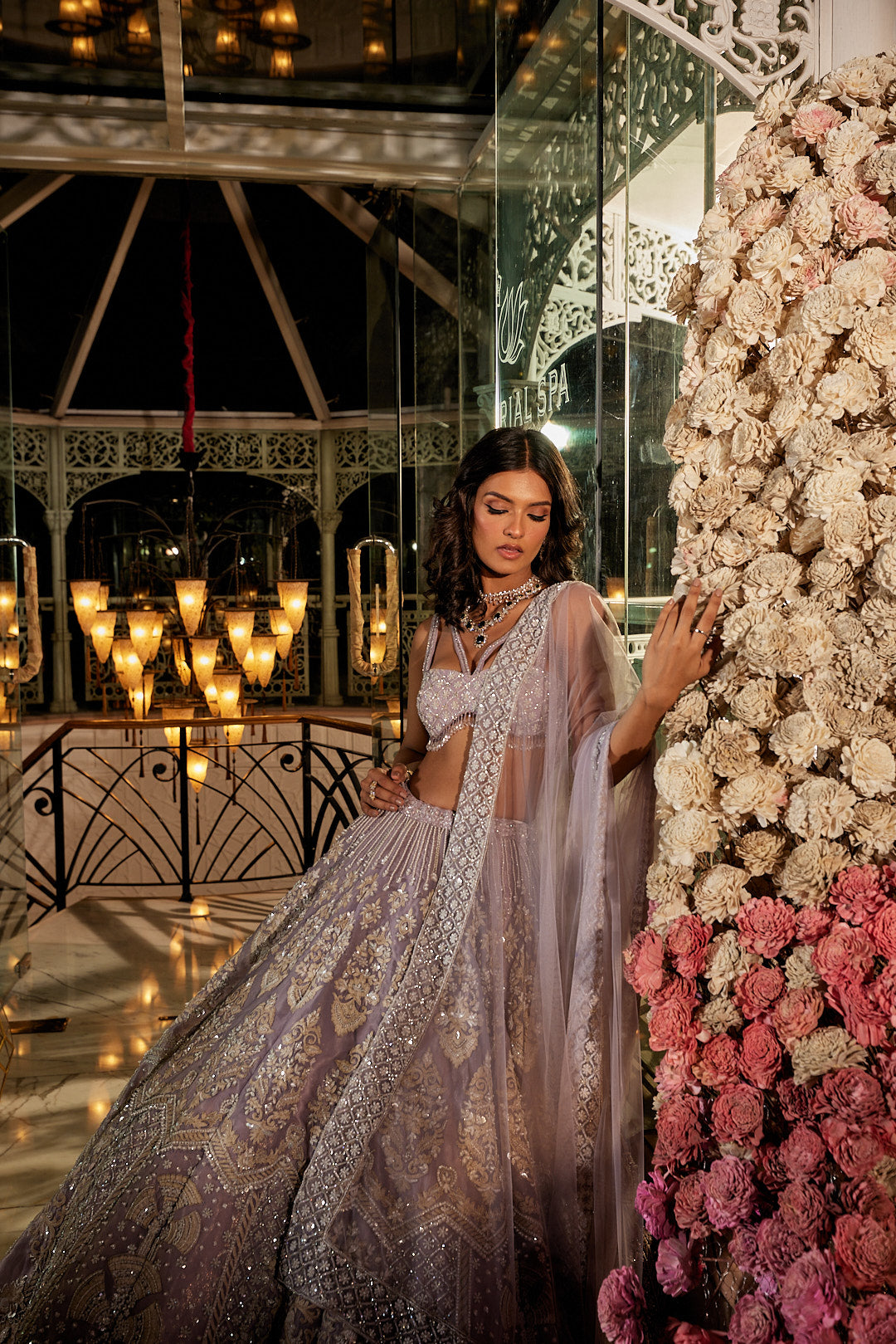 lavender lehenga choli