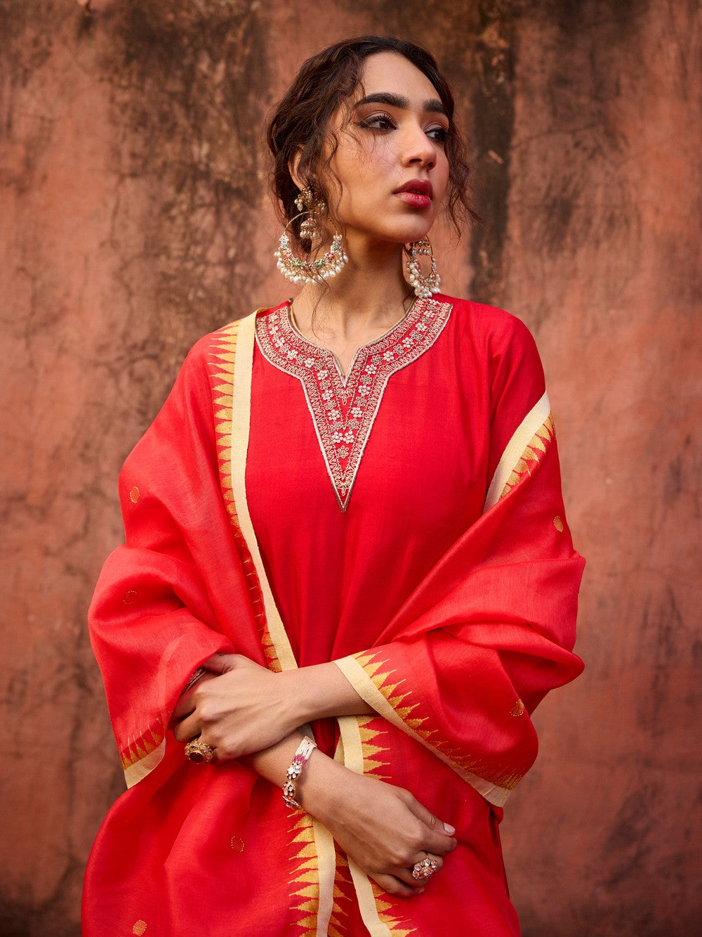 KUMKUM GOLD CHURIDAR SUIT