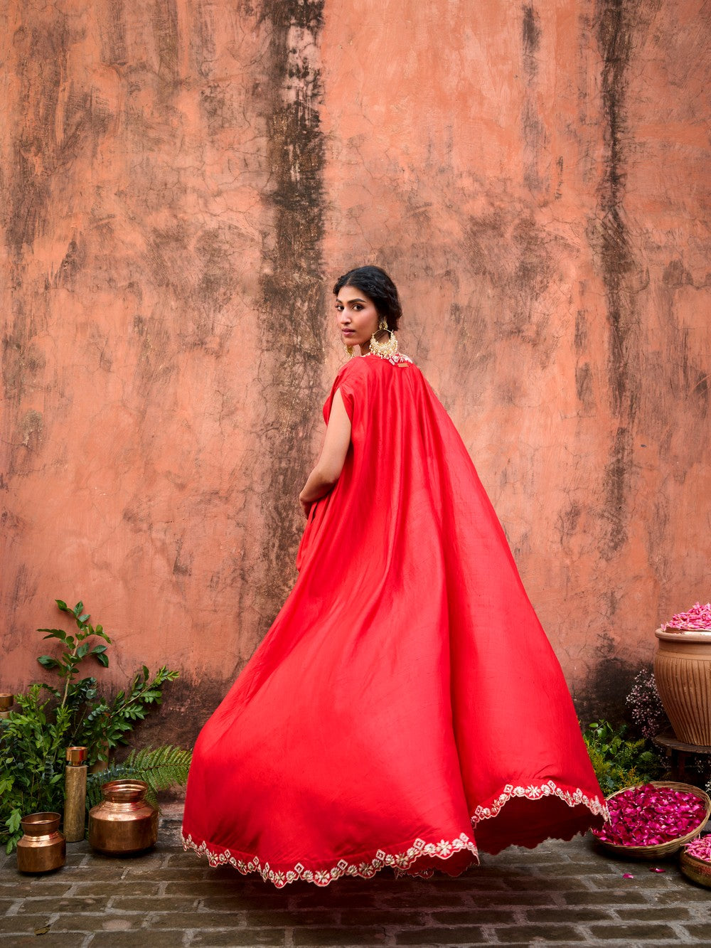 LAL SERENADE CROP DHOTI PANTS SET