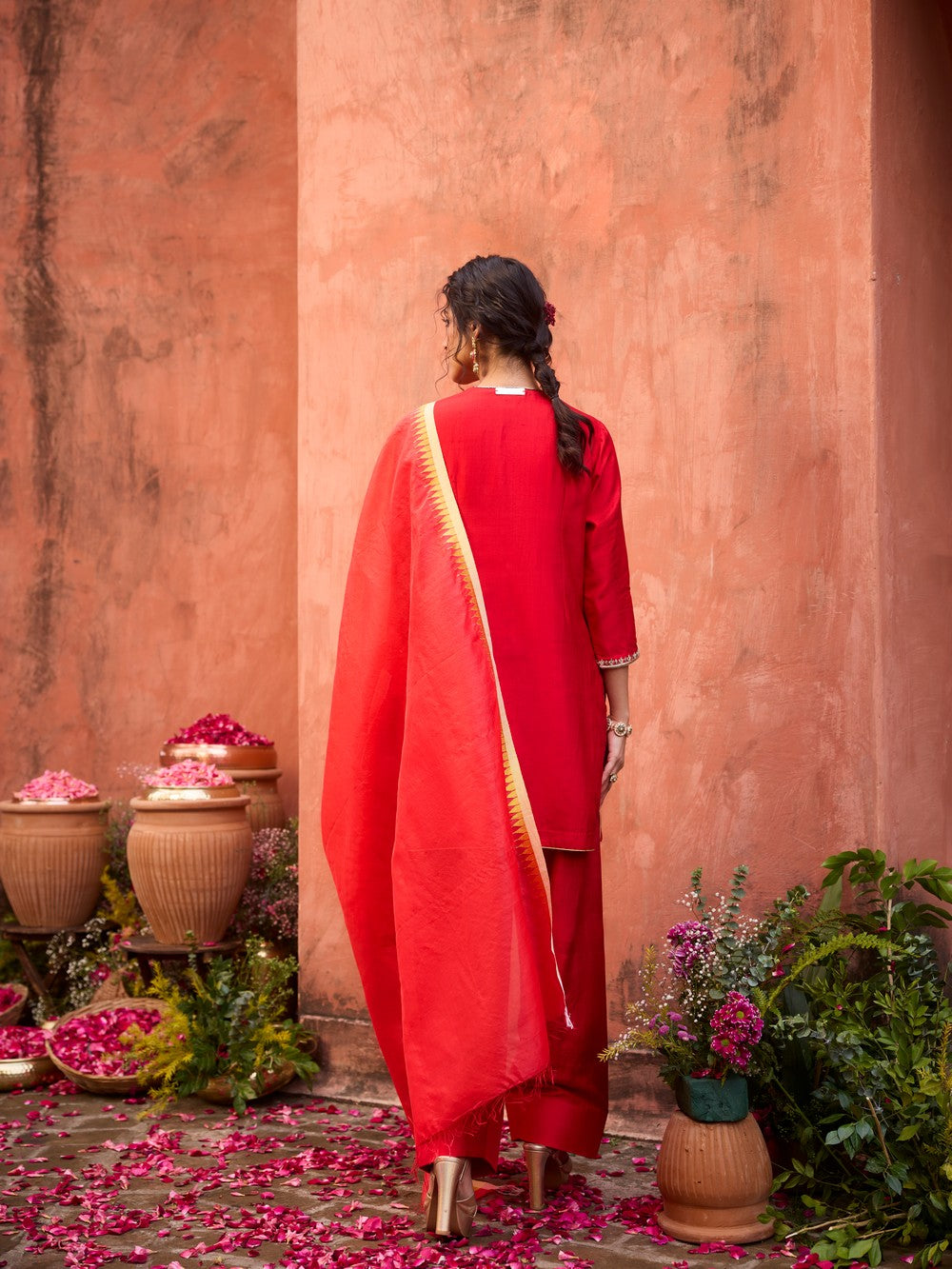 KUMKUM GOLD CHURIDAR SUIT