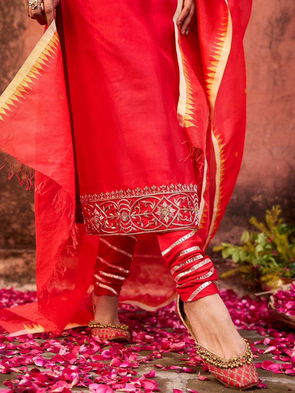 KUMKUM GOLD CHURIDAR SUIT