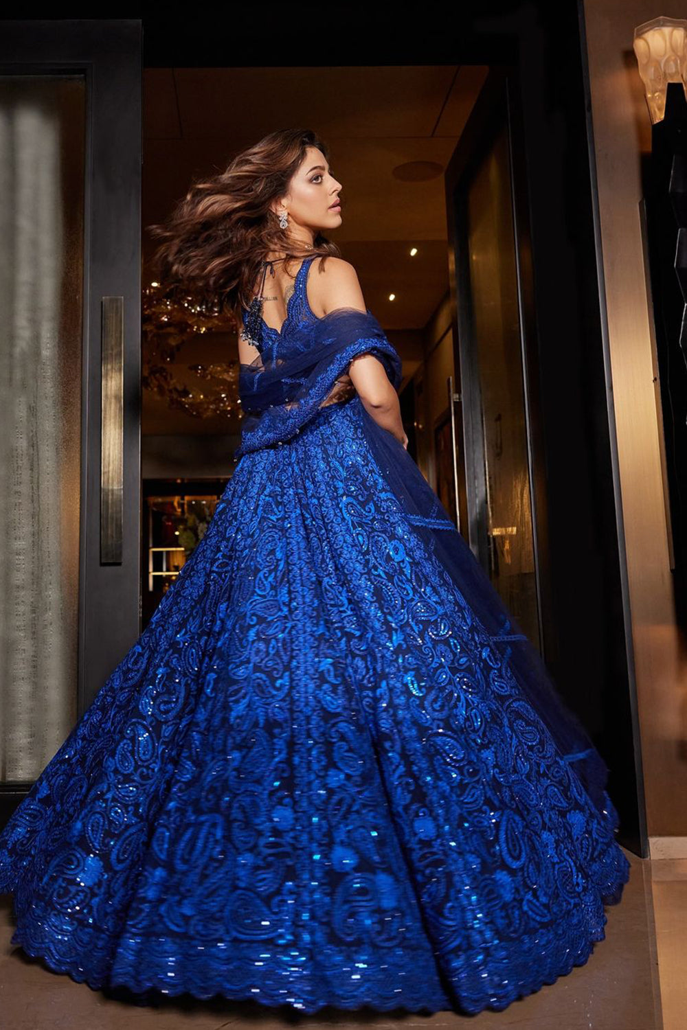 Blue Paisley Lehenga Set