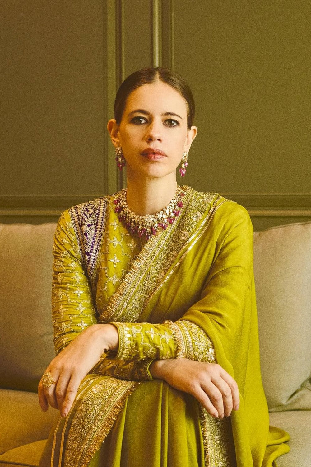 Kalki Koechlin in Nizaam Saree Set