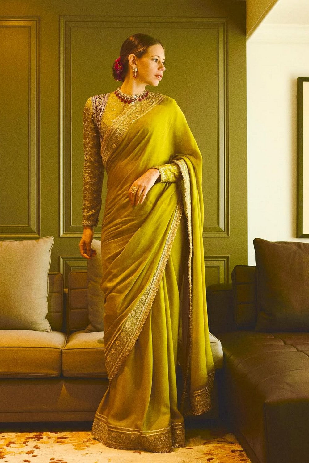 Kalki Koechlin in Nizaam Saree Set