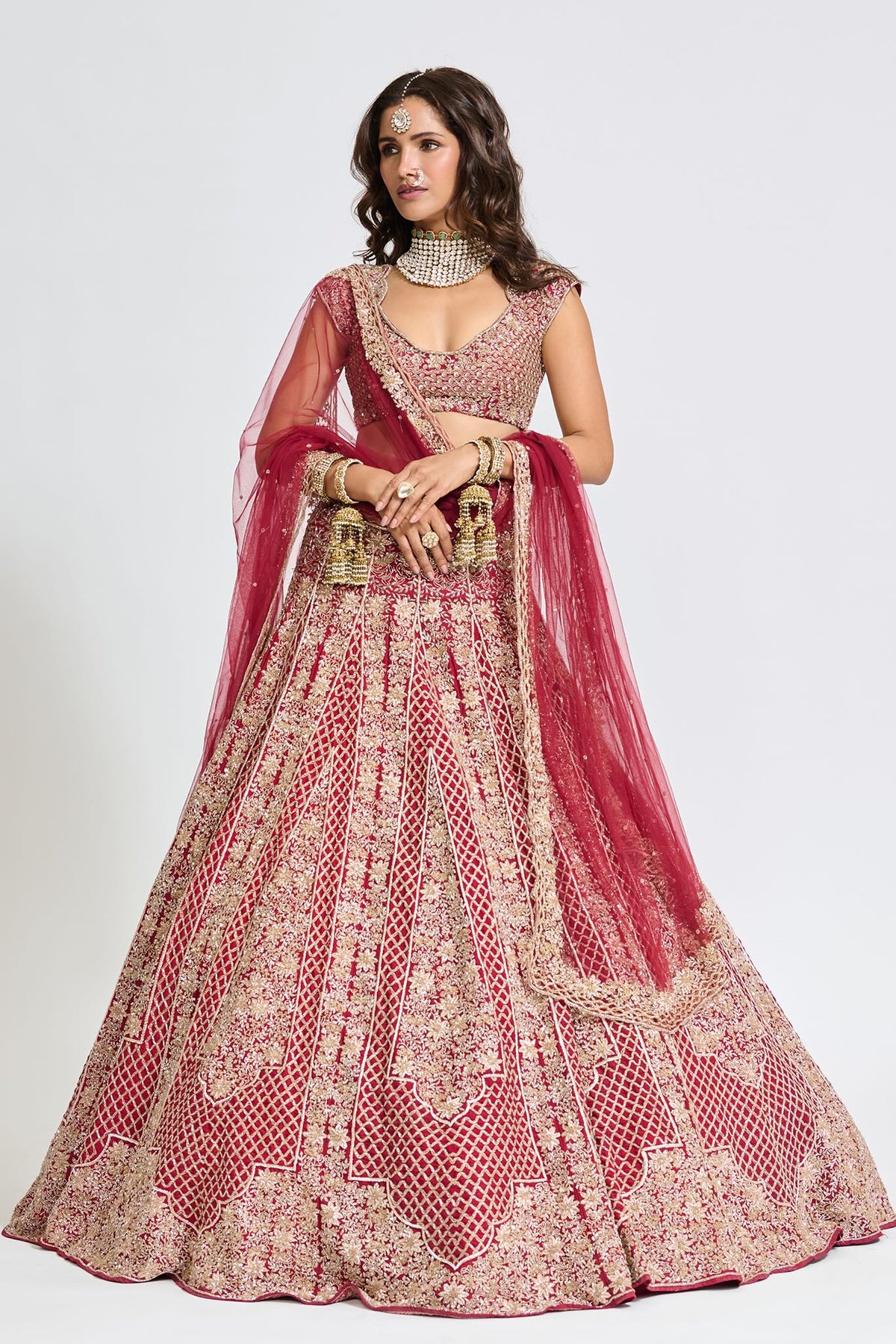 ISHQ RED BRIDAL LEHENGA