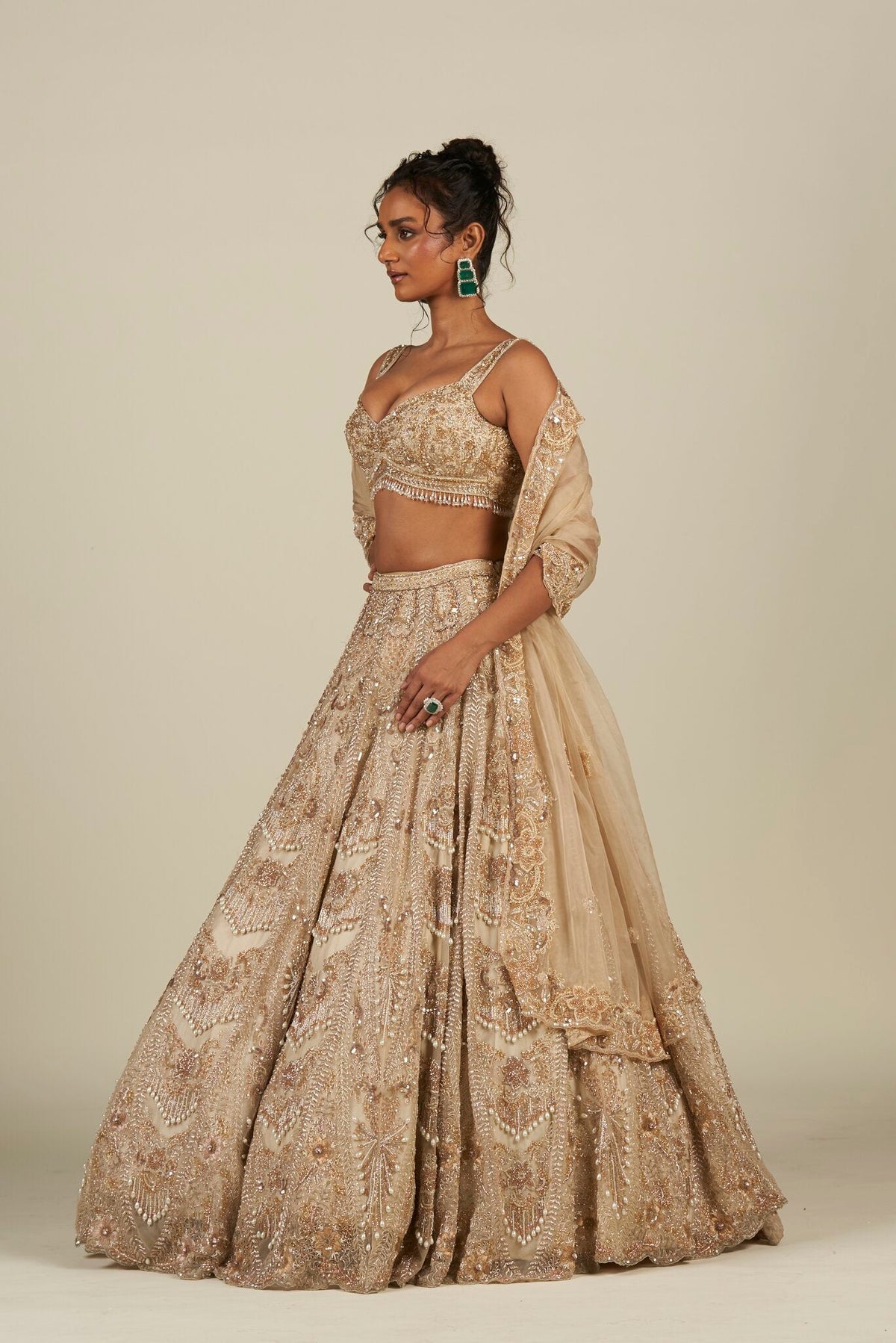 IVORY GOLD LEHENGA