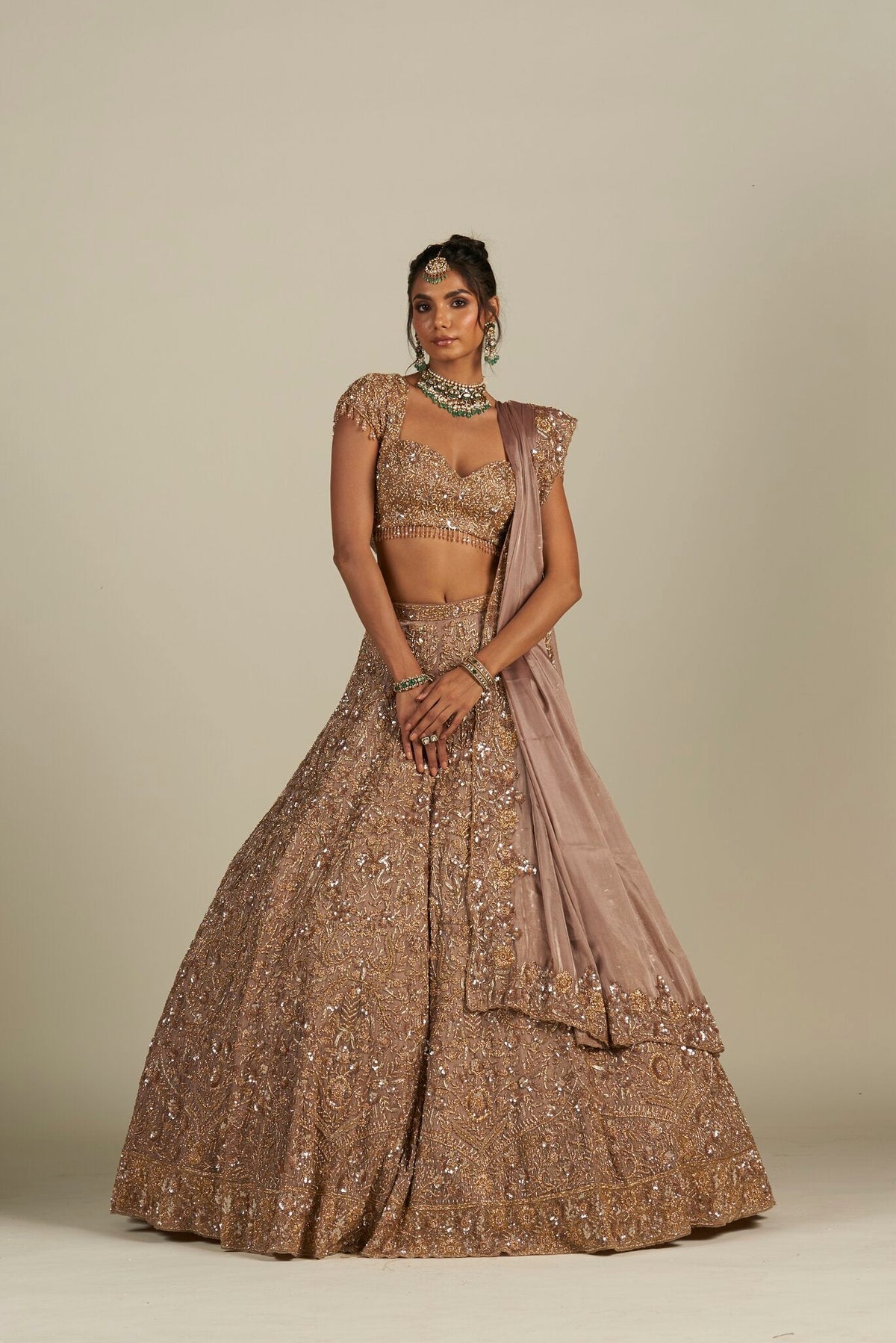 BROWN LEHENGA