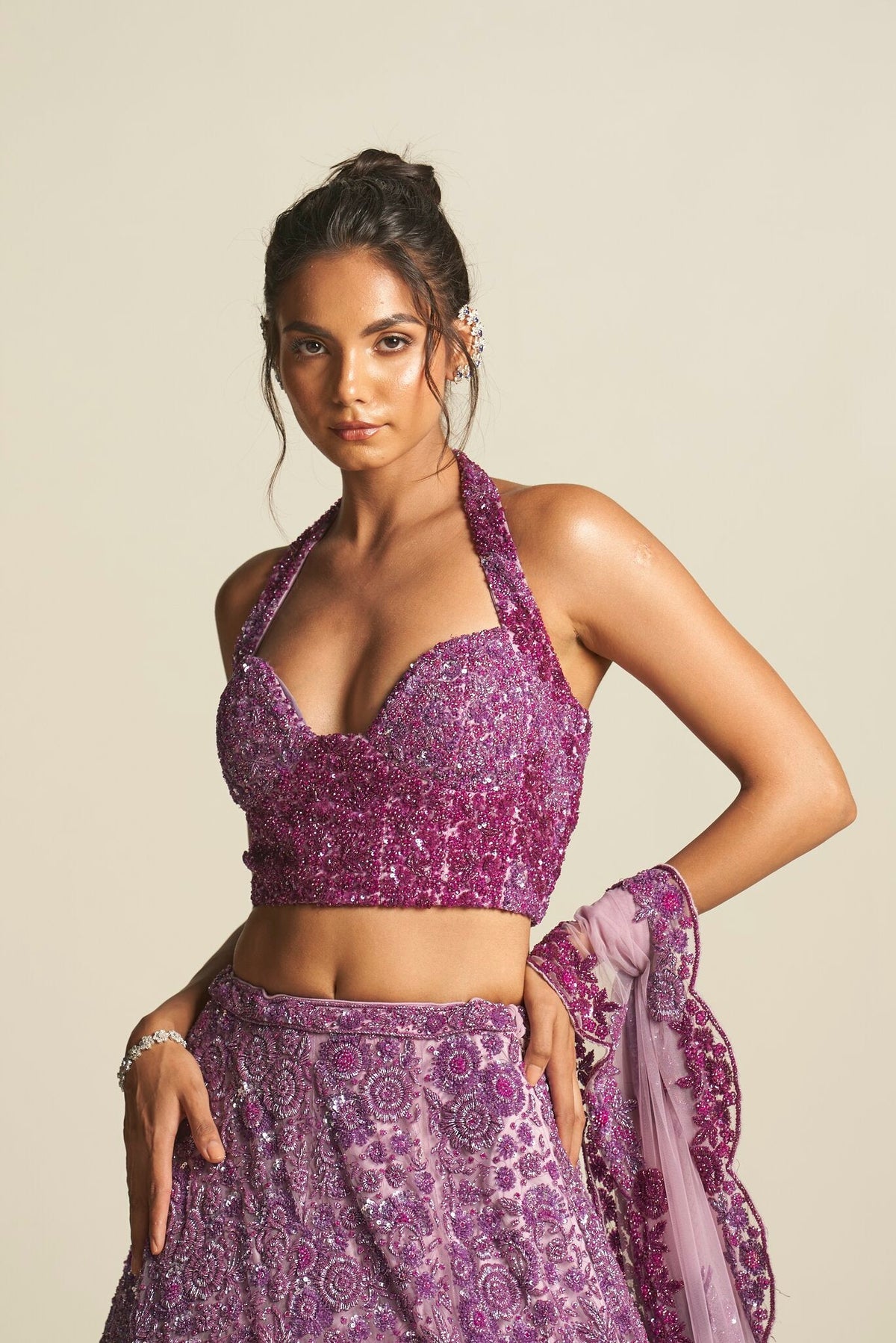 LILAC OMBRE LEHENGA