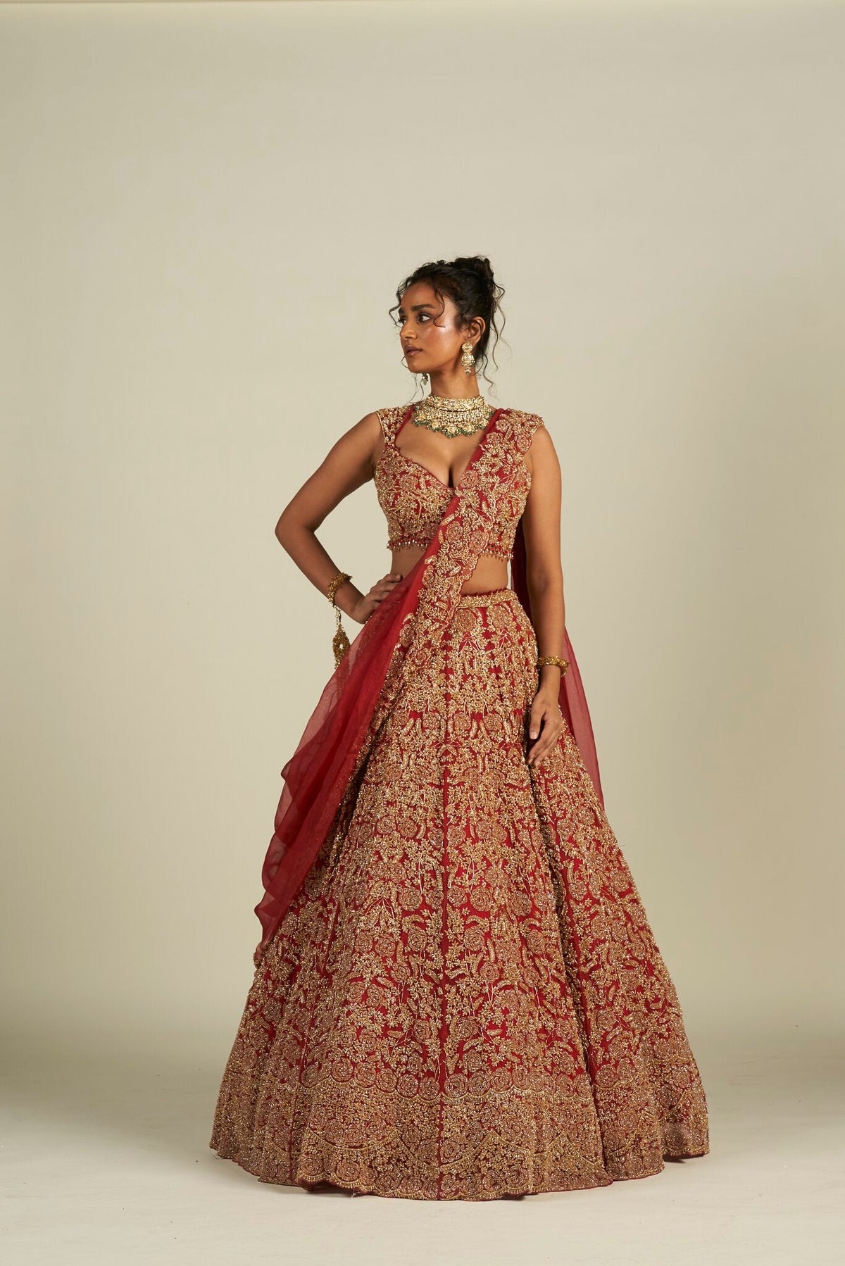 RED BRIDAL LEHENGA