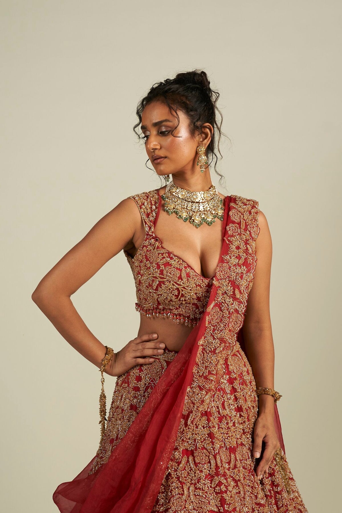 RED BRIDAL LEHENGA