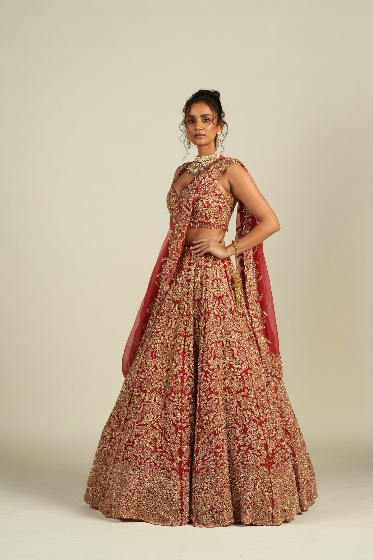 RED BRIDAL LEHENGA