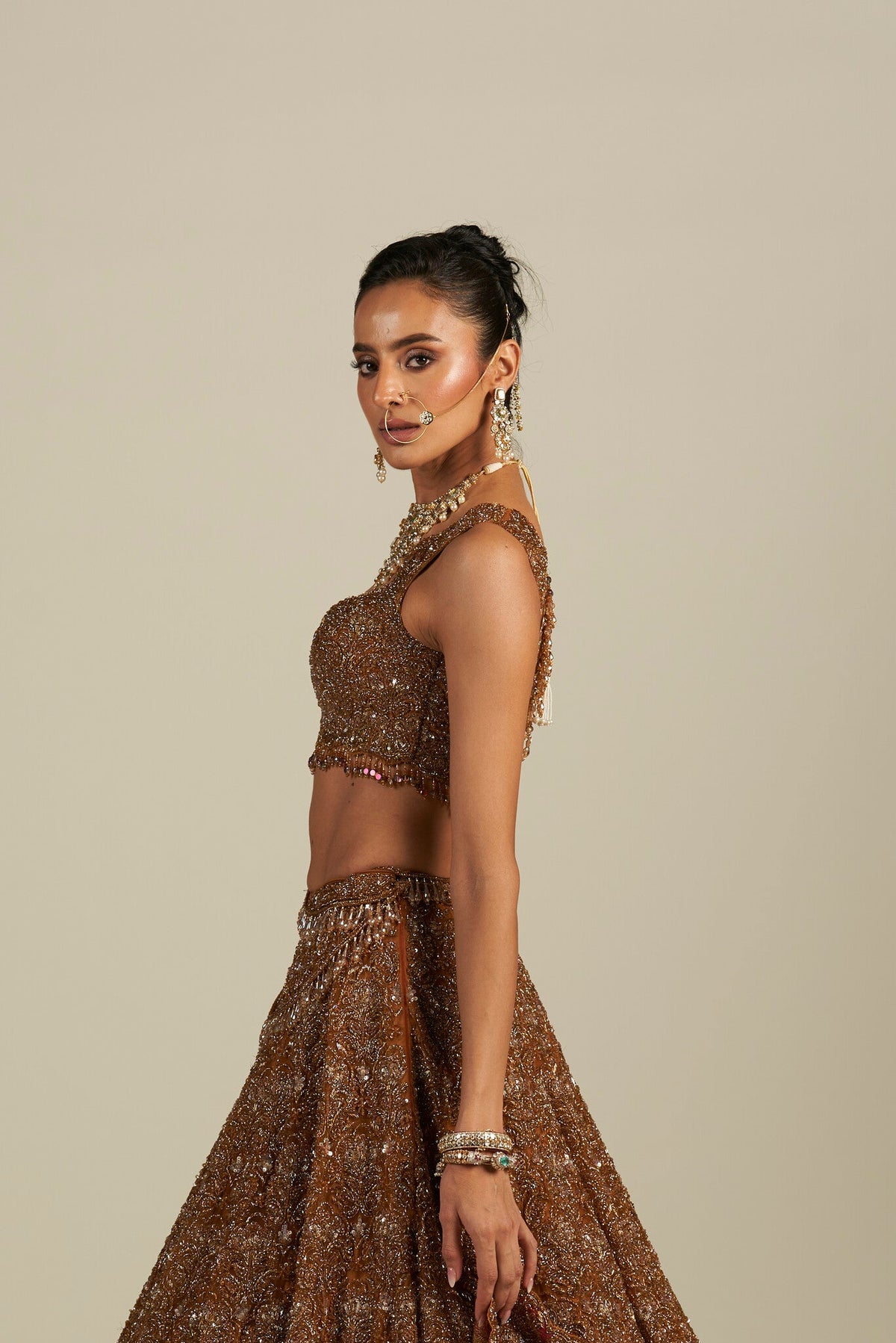 RUST RED LEHENGA