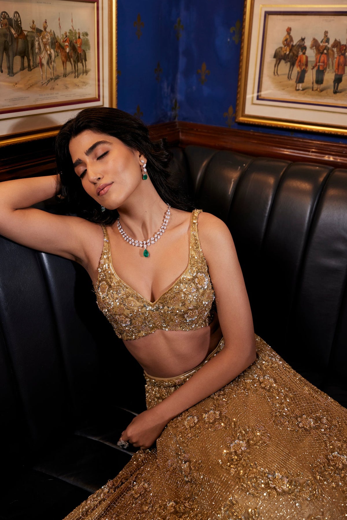 golden lehenga